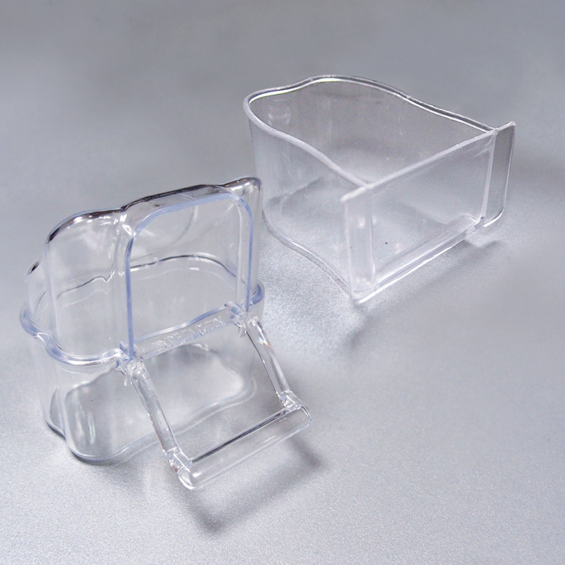 Parrot bird cage Splash-proof cup External hanging trough Bird special cup Transparent assembly cup Bird cage food box