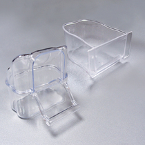 Parrot bird cage Splash-proof cup External hanging trough Bird special cup Transparent assembly cup Bird cage food box