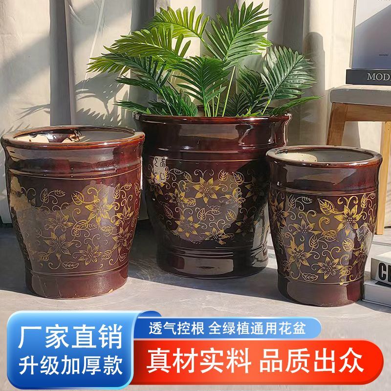 Clearance Sale of New Chinese-Style Ceramic Flower Pots for Money Trees, Lilies, Bamboo, and Bird of Paradise Clearance Sale of New Chinese-Style Ceramic Flower Pots for Money Trees, Lilies, Bamboo, and Bird of Paradise