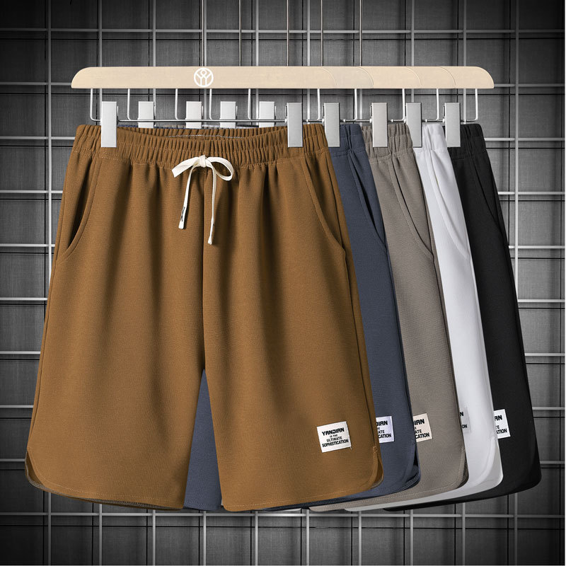 Waffle Shorts for Men, Summer Outdoor Running Basketball Split Hem Sports Pants, Trendy Versatile Casual Five-Point Shorts