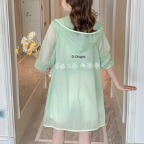 Sunscreen women long 2021 summer new Korean version of loose size Daisy long sleeve breathable thin coat women
