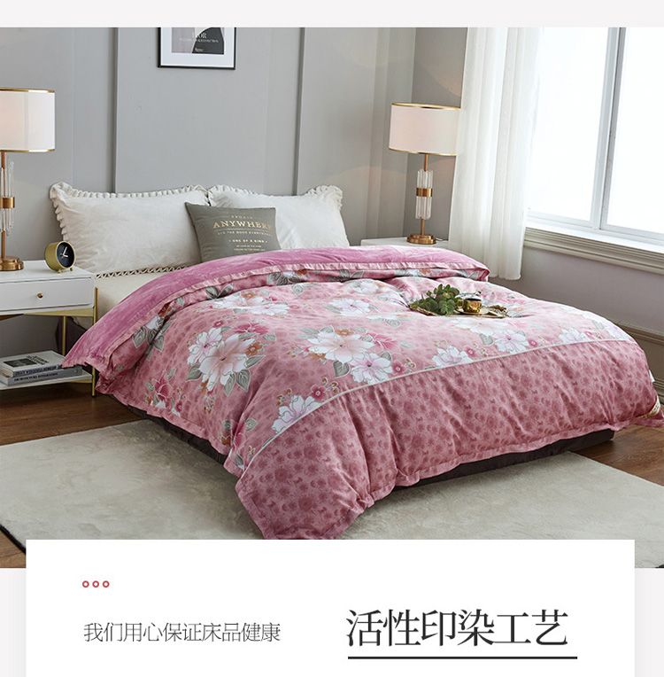 Mùa đông với nhung ấm chăn đơn mảnh flannel rong biển chăn quilt một bên bông một bìa sang trọng - Quilt Covers chăn mền cotton