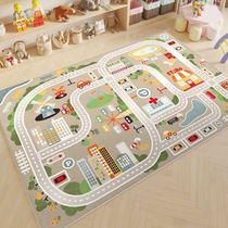 Cartoon carpet home kindergarten game floor mat childrens room reading area traffic parking lot hopscotch learning chair