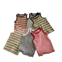 Girls vest suspenders new summer style girls striped Korean version breathable summer clothes fashionable and versatile outer wear and inner wear tops