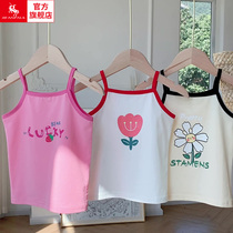Girls vest summer thin cotton small sling children wear sleeveless belly tops baby girls wear slings outside