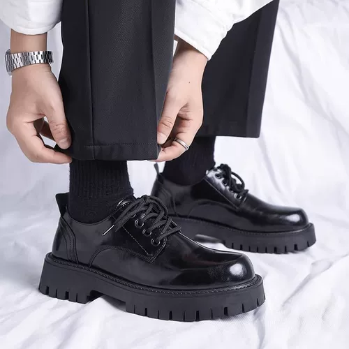 Martens, Ding Boots, осенний пиджак классического кроя в английском стиле, повседневные туфли, крупный округлый носок