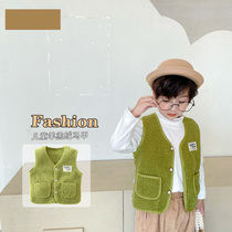 Childrens vests for autumn and winter outer wear small vests for children fashionable velvet thickened waistcoats for men and women autumn vests for babies
