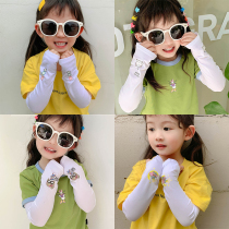 Childrens Ice Sleeves Sun Protection Sleeves Summer Ice Silk Sleeves Boys Outdoor Cartoon Arm Gloves Girls Thin Baby