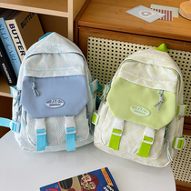 Burden-reducing lightweight large-capacity primary school student backpack junior high school student girl school bag casual high school student girl backpack