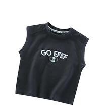 2024 Summer New Childrens Pure Cotton Korean T-Shirts for Big Boys and Girls Baby Sleeveless Vest Tops T-Shirts Summer