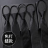 Black No-Tie Tie for Men, Easy to Pull On, Suitable for Work, Students, Lazy People, Zipper Easy-To-Pull Solid Color Tie, Men's Fashion
