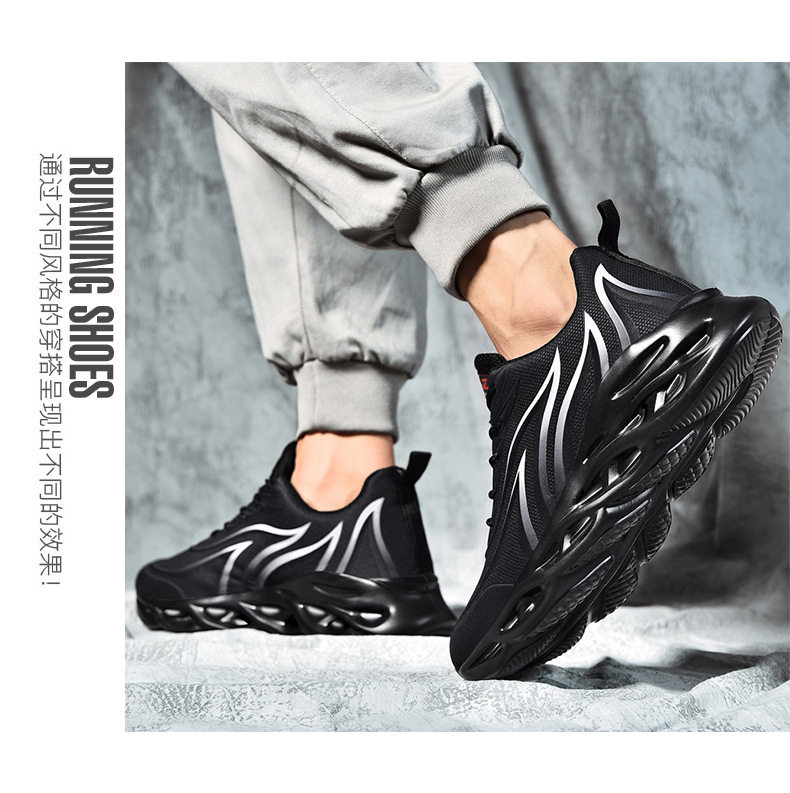 Мода повседневная обувь 2022新款春秋季布鞋刀锋飞织透气运动鞋女休闲鞋系带厚底时尚男鞋