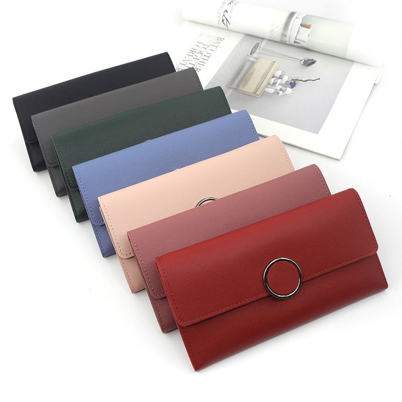 New Style Women's Wallet, Long Korean-Style Wallet, Simple Clutch Bag, Pu 70% off Buckle Coin Purse, Multi-Card Slot Card Holder New Style Women's Wallet, Long Korean-Style Wallet, Simple Clutch Bag, Pu 70% off Buckle Coin Purse, Multi-Card Slot Card Holder