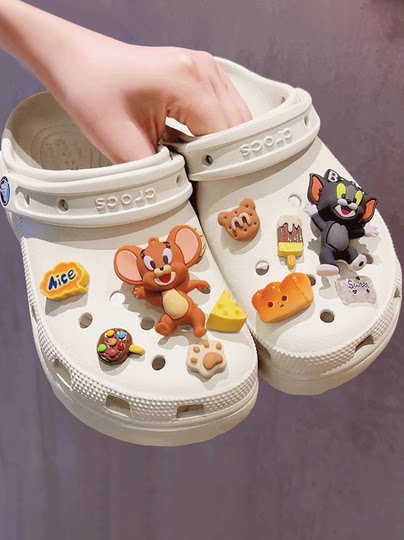 洞洞鞋扣适配Crocs配饰情侣鞋鞋扣智必星立体女鞋花男友装饰配件