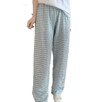 Pajama pants for women summer 2024 thin trousers bubble cotton loose and cute walking pants cartoon can be worn outside home pajamas