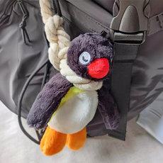Мягкая игрушка pingu搞怪企鹅吊索玩偶 四只装企鹅挂饰 毛绒小挂件玩具 书包钥匙扣挂饰