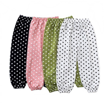 Childrens anti-mosquito pants summer thin girls ice silk polka dot bloomers medium and large childrens breathable trousers baby and childrens pants trendy