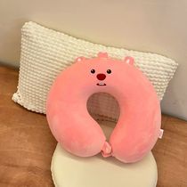 New Little Beaver U-shaped Pillow Memory Foam Rebound Super Soft Office Dormitory Lunch Break Neck Pillow Birthday Gift for Women