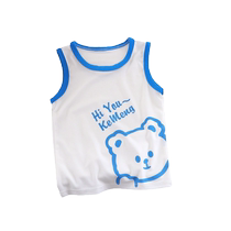 Girls vest sleeveless new style ice silk quick-drying summer Korean style childrens clothing summer high elastic breathable boys and girls clothes