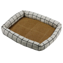 Summer pet mat mat cool and breathable woven rattan mat nest wholesale high temperature heatproof mat nest pet rattan mat