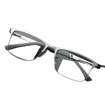 Anti-blue light reading glasses for men high-definition reading glasses for women half-frame ultra-light high-end brand metal frame for the elderly