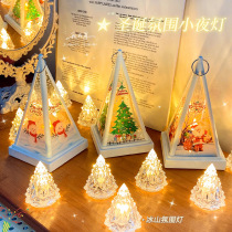 Christmas decorations creative desktop decorations atmosphere lights portable iceberg night lights Christmas Eve small gift props