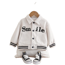 Boys Baseball Jersey Jacket 2024 Spring New Childrens Casual Outerwear Fashionable Baby Handsome Childrens Tops Trendy
