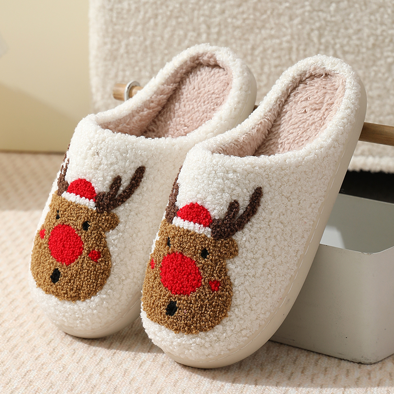 New Comfortable Home-Use Cute Cartoon Santa Claus Style Winter Cotton Slippers for Men and Women, Couple Style Warm Cotton Slippers New Comfortable Home-Use Cute Cartoon Santa Claus Style Winter Cotton Slippers for Men and Women, Couple Style Warm Cotton Slippers