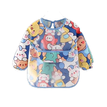 Smock baby boy and girl kindergarten complementary food eating waterproof and anti-dirty baby rice bag bib childrens reverse dressing apron