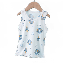 Childrens vest hurdle summer thin ice silk cotton bottoming camisole boy baby belly protection sleeveless summer top