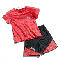 Childrens mesh basketball clothes thin section boys medium and large children quick-drying two-piece short-sleeved sports suit summer girls