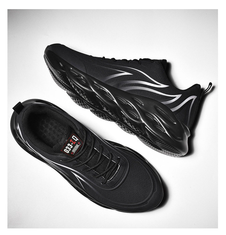 Мода повседневная обувь 2022新款春秋季布鞋刀锋飞织透气运动鞋女休闲鞋系带厚底时尚男鞋