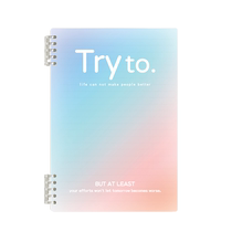 High-looking and not irritating junior high school student B5 gradient loose-leaf notebook removable replacement core special notebook for high school students large capacity ins simple notebook soft leather note paper college student postgraduate entrance examination diary