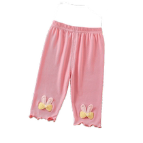 Childrens leggings girls cropped pants ice silk big ass pants female baby pants baby big pp pants thin summer