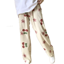 Pajama pants for women 2024 cartoon home style summer thin casual pants trousers pajamas home pants outer wear walking pants