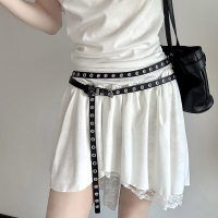 New Korean Ins style blogger fashion double belt pu leather belt versatile personality hot girl accessories belt