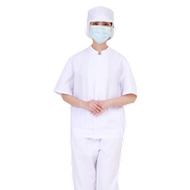 Breathable short-sleeved food factory work clothes summer labor protection clothes factory processing workshop suits mens and womens customized factory clothes