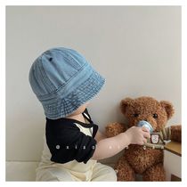 Baby hat spring and autumn thin childrens denim fisherman hat summer and Korean style tide basin hat baby boys and girls sun protection