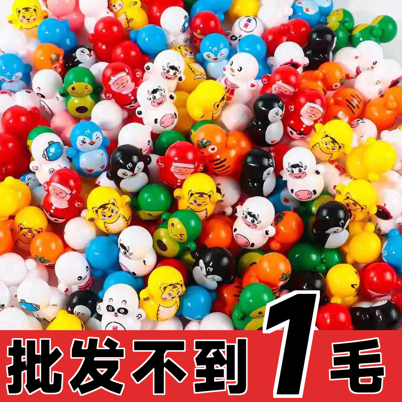 ミニサイズの逆さまロールパン人形の漫画風おもちゃ。子供向けの知育卓上ゲーム、幼稚園の販促ギフト。