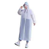 Raincoat long full-body rainproof transparent thickened adult and children electric vehicle single portable non-disposable poncho