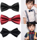 儿童领结男童黑色小孩学生西装衬衫礼服配饰主持演出酒红色蝴蝶结