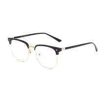 Half-rim myopia glasses frame for men transparent coconut gray anti-blue light can be equipped with prescription science and engineering flat glasses for boys and girls