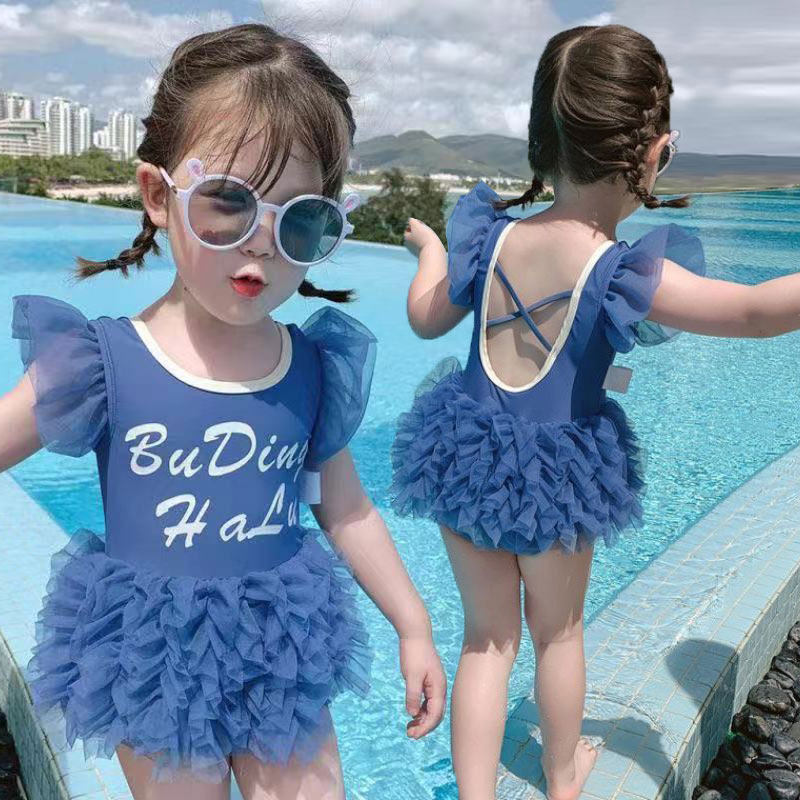 Children's swimsuit girl summer Lieven body bikini swimsuit 2021 new cute baby Princess Little Princess swimsuit