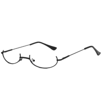 Lower half-rim glasses for women cute decorative eye frames Yujie pure lust style lensless frames retro prescription can be matched