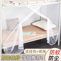 Student mosquito net dormitory special upper bunk and lower bunk 2024 new home old-fashioned single bed encrypted large pattern net 1.5 meters