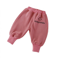 Boys velvet pants winter clothing childrens thermal sweatpants girls baby winter all-in-one velvet casual thickened bloomers