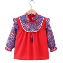 Baby smock childrens apron reverse dressing baby eating bib autumn and winter long-sleeved waterproof and anti-dirty protective clothing for baby girls
