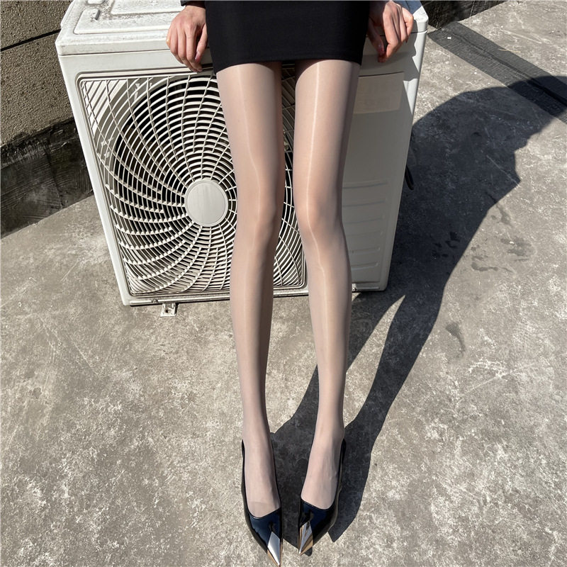 колготки / чулки дна 马油丝袜超薄款油亮丝袜光腿神器防勾丝美式油光光滑水光裤袜女 Jifanpaul