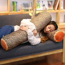 Oreiller de souche darbre en bois simulé jouet en peluche pour filles bande de couchage créative grand oreiller grand coussin de siège coussin de fesses