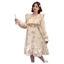 Pajamas for women in autumn and winter thickened coral velvet flannel sweet and cute princess style pajamas for women home clothes